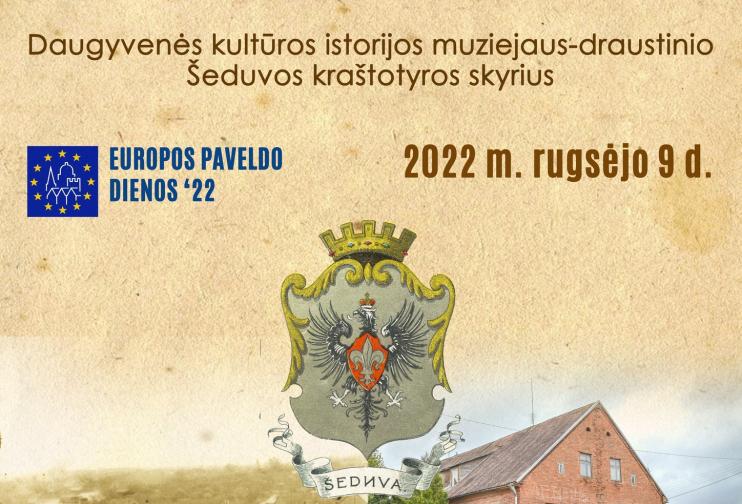 Europos paveldo dienų renginys Šeduvoje