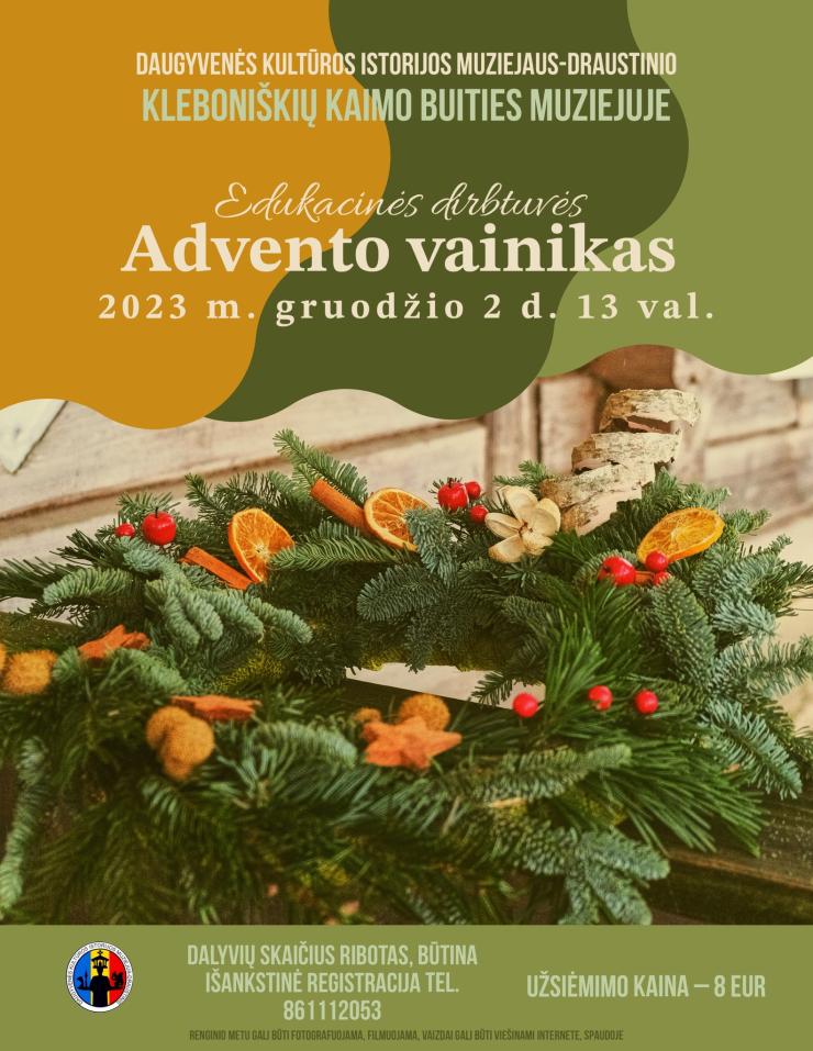 Edukacinės dirbtuvės „Advento vainikas“