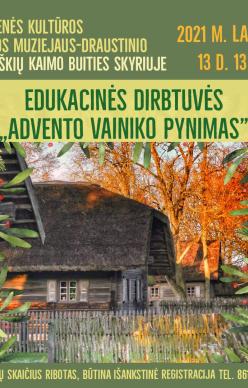 Edukacinės dirbtuvės „Advento vainiko pynimas“