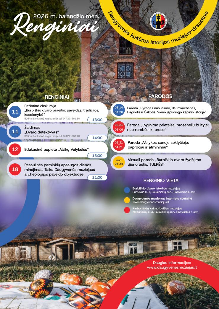 Balandžio mėnesio renginiai