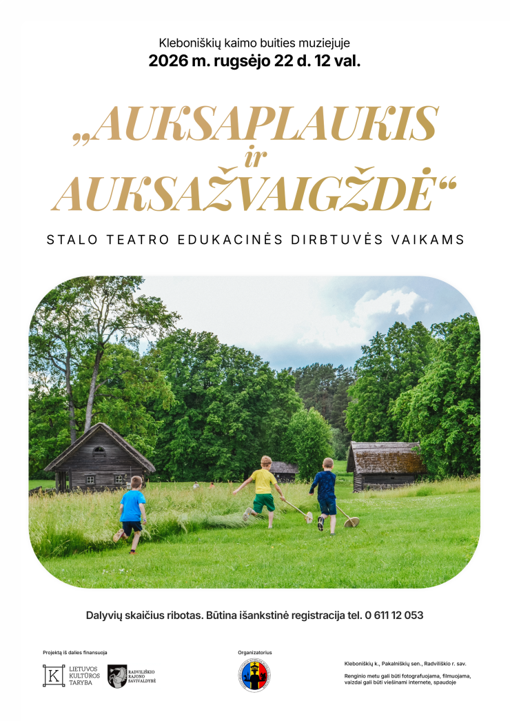 Edukacinės dirbtuvės vaikams „Auksaplaukis ir Auksažvaigždė“
