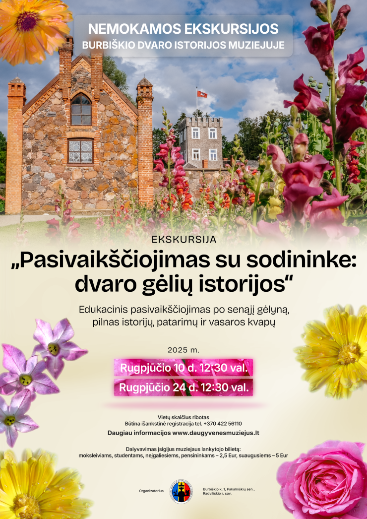 Ekskursija „Pasivaikščiojimas su sodininke: dvaro gėlių istorijos