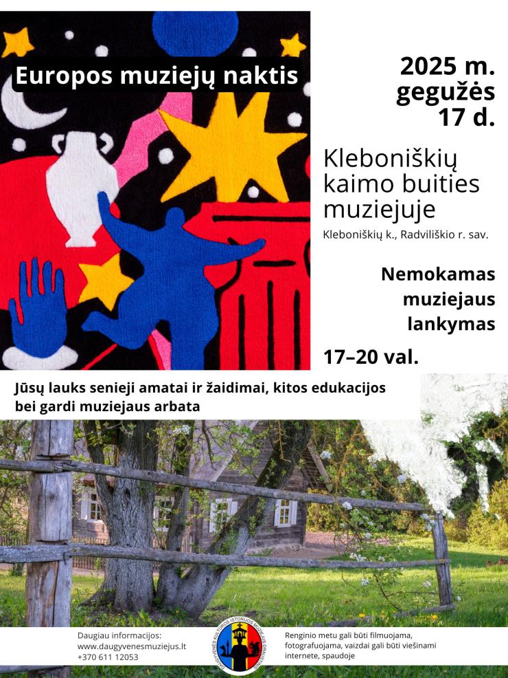 Europos muziejų naktis Kleboniškių kaimo buities muziejuje