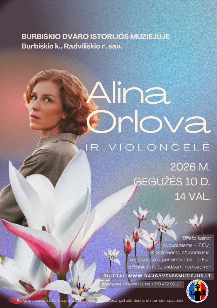 Atlikėjos Alinos Orlovos ir violončelės koncertinė programa