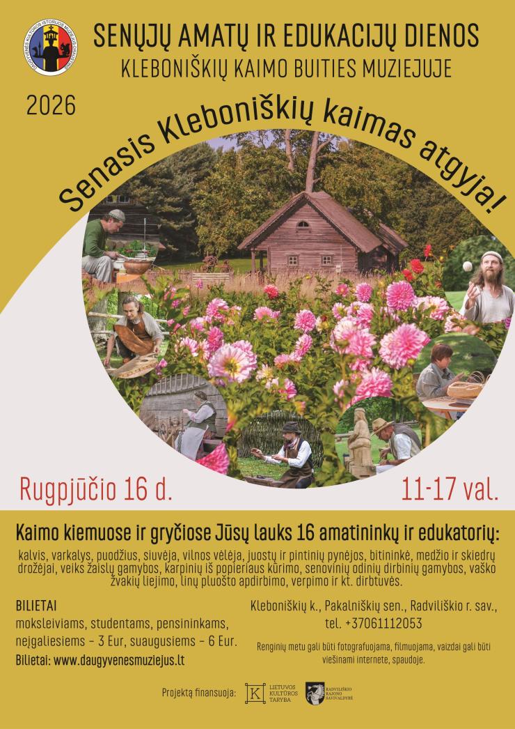 Senųjų amatų ir edukacijų dienos