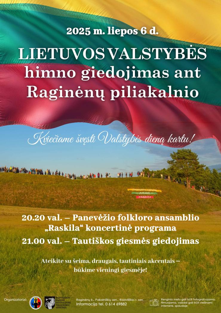 Lietuvos Valstybės dienos minėjimas ant Raginėnų piliakalnio