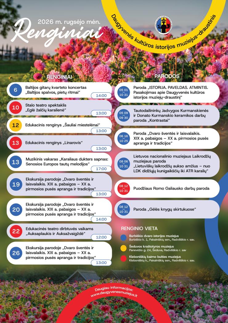 Rugsėjo mėnesio renginiai