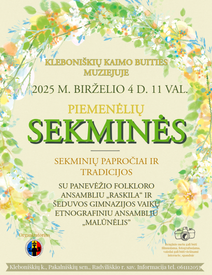 Piemenėlių Sekminės Kleboniškių kaimo buities muziejuje