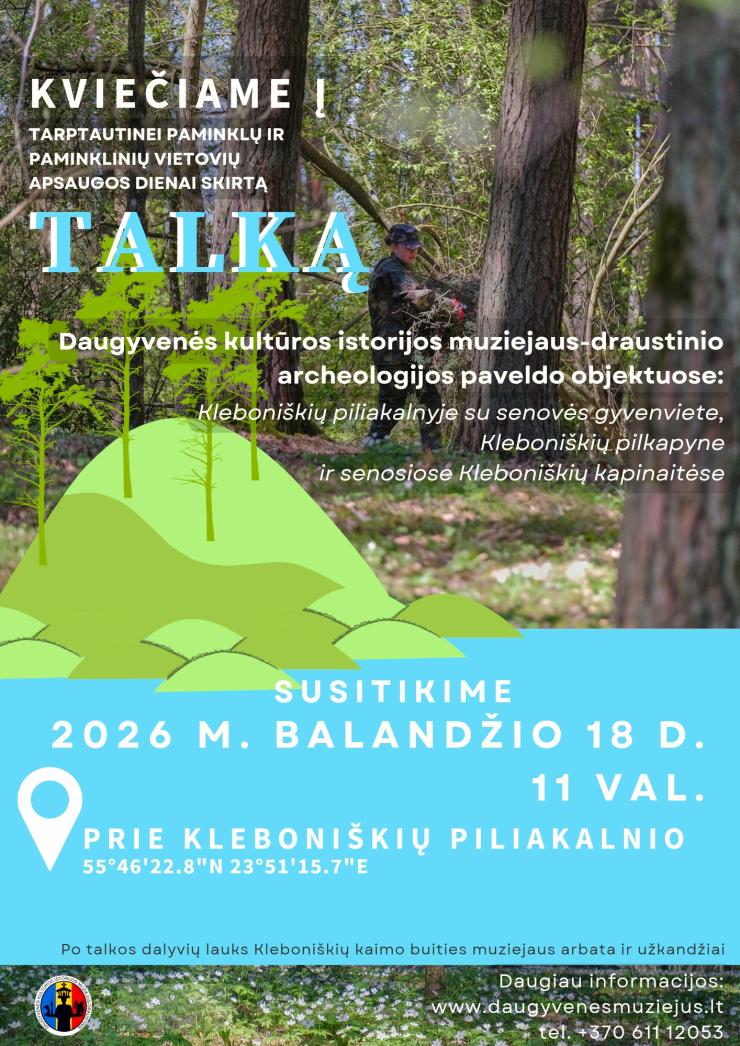 Tradicinė talka, skirta Tarptautinei paminklų ir paminklinių vietovių apsaugos dienai