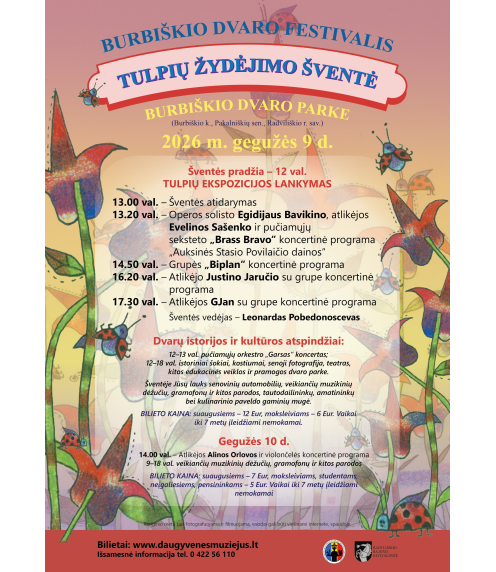 Burbiškio dvaro festivalis „Tulpių žydėjimo šventė“