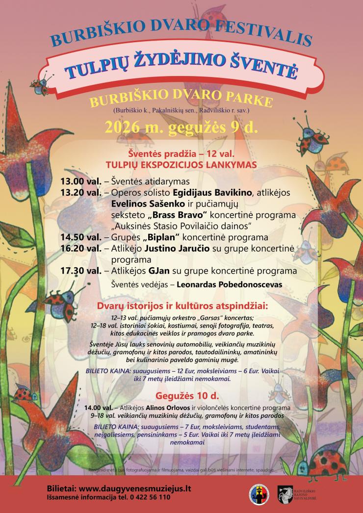 Burbiškio dvaro festivalis „Tulpių žydėjimo šventė“