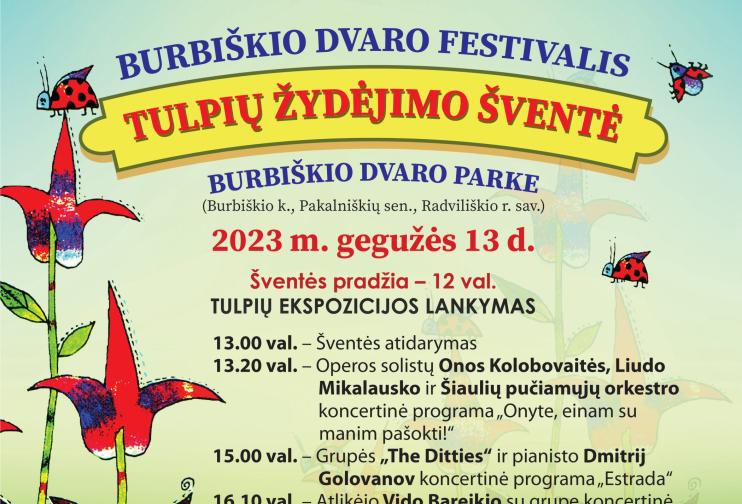 Burbiškio dvaro festivalis – Tulpių žydėjimo šventė