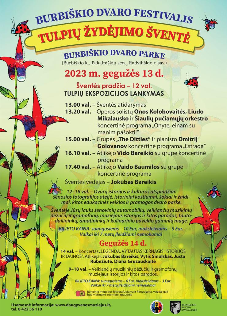 Burbiškio dvaro festivalis – Tulpių žydėjimo šventė