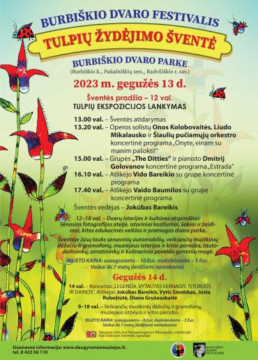 Tulip Flowering Festival in Burbiškis manor